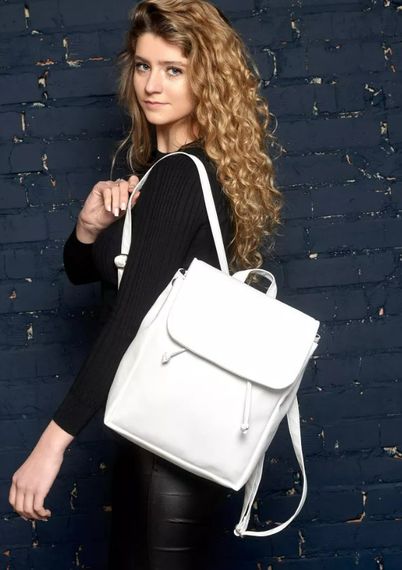 Жіночий рюкзак Sambag Loft MZN білий 30 х 25 х 12 см (22200008)