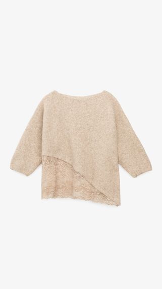 Джемпер однотонний жіночий Pomella 2661 One Size Бежевий shop (2000999492761) | Зображення 3