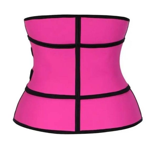 Стягуючий пояс для схуднення Waist training corset Рожево-чорний S
