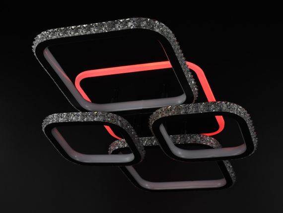 Люстра світлодіодна стельова LED світильник для квартири на стелю лед 26322 Білий 12х41х60 см. | Зображення 5