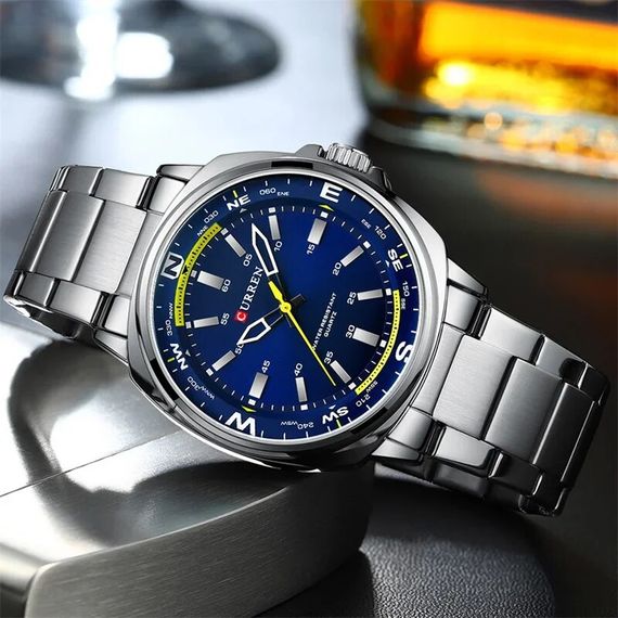Чоловічий годинник Curren 8455 Silver-Blue | Зображення 2