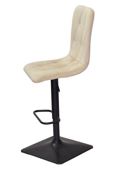Барный стул Fred Bar 4-BK-Base, черная квадратная опора, регулировка высоты сиденья, мягкая обивка велюр бежевый OR-851 | Зображення 6
