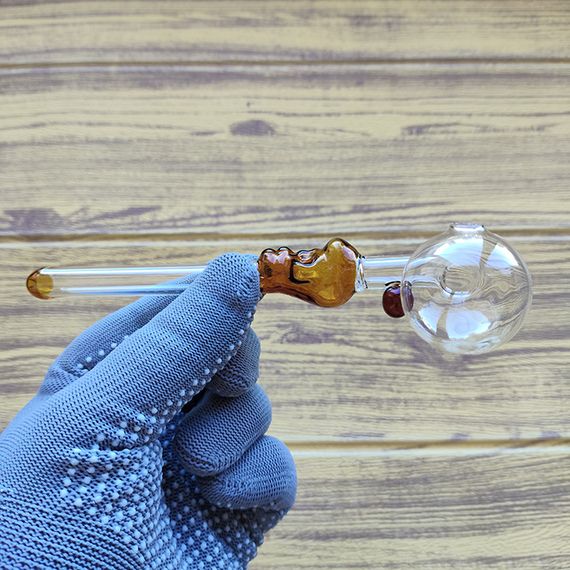 Стеклянная трубка Skull Turn Stand Oil Amber | Зображення 1