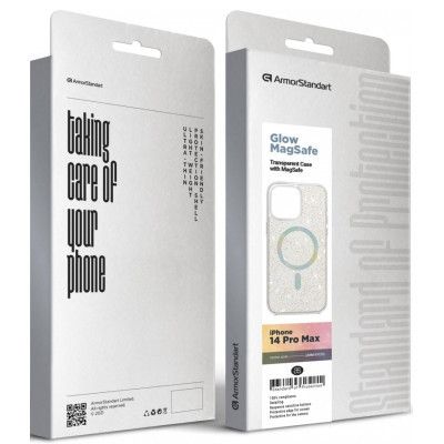 Чехол для мобильного телефона Armorstandart Glow Magsafe Apple iPhone 14 Pro Max Transparent (ARM69725) | Зображення 5