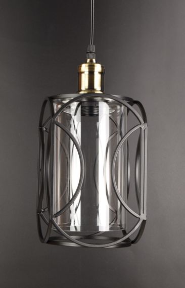 Люстра підвісна LOFT на 1 лампочку 25873 Чорний 35-100х15х15 см. | Зображення 1