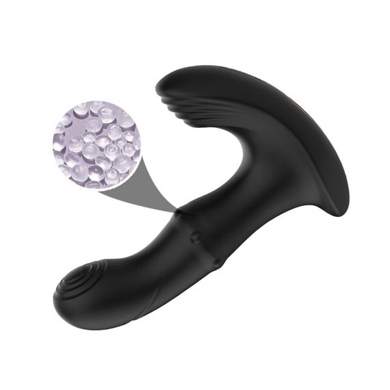Массажер простаты – Dual Pleasure Vibrator Black Sex Aura | Зображення 6