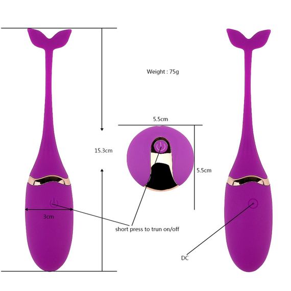 Віброяйце з пультом керування Vibratong egg (pink) USB Sex Aura | Зображення 2