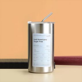 Термостакан Iced Americano 600ml з напувалкою та металічною трубочкою