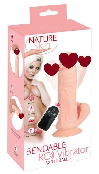 Реалістичний гнутий RC-вібратор із кульками — Bendable RC Vibrator with Balls Nature Skin Sex Aura