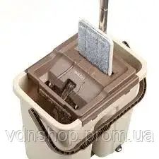 Швабра з відром і самовіджимом , Spin Mop Scratch Cleaning 360, швабра ледарка 6 л | Зображення 2