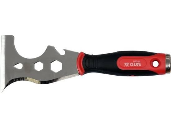 Скребок з нержав. сталі з комбінов. конфігураціями лез YATO Польша, ручка з гніздом з 4 викрутк. вставками