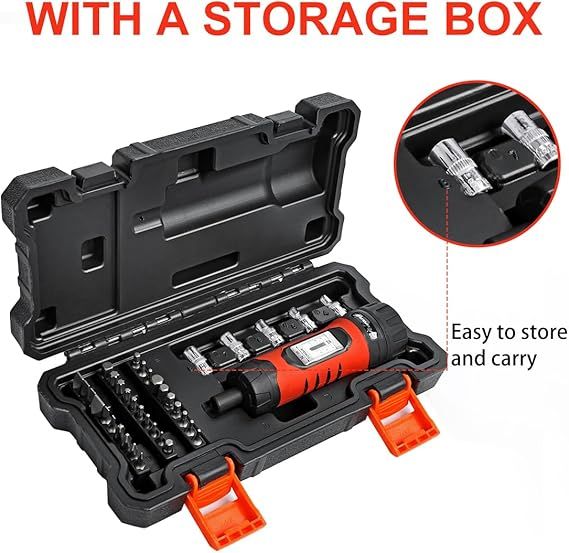 Набір викруток Awang 1/4” Drive Torque Wrench 1-6NM, 36 шт. Набір біт для динамометричної викрутки з шестигранною головкою 1/4”. | Зображення 5