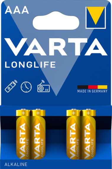 Батарейка VARTA LONGLIFE AAA BLI 4 ШТ