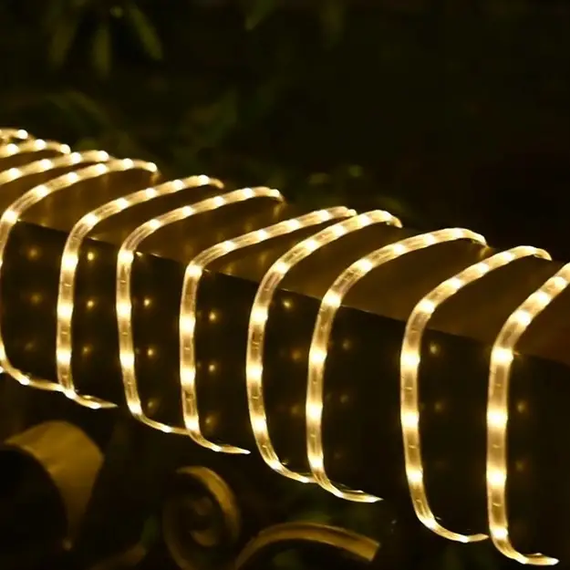 LED гирлянда с солнечной батареей 10 м (теплый белый свет) | Зображення 2