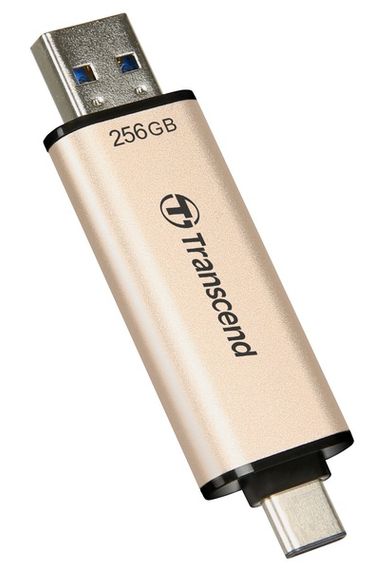Flash Drive Transcend JetFlash 930C 256GB USB 3.2/Type-C Gold-Black (TS256GJF930C) | Зображення 3