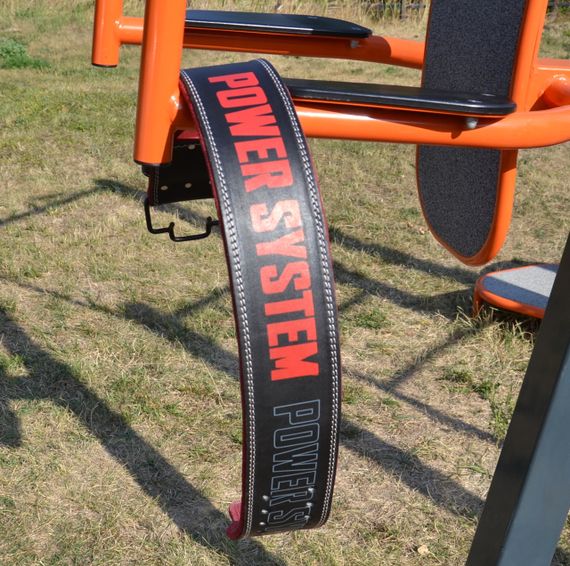 Пояс для важкої атлетики Power System PS-3830 Beast шкіряний Black/Red L | Зображення 5