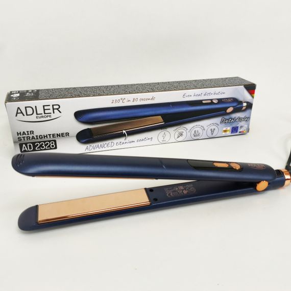 Выпрямитель для волос для выравнивания волос Adler AD 2328 50Вт Выпрямитель густых LE-83 | Зображення 2