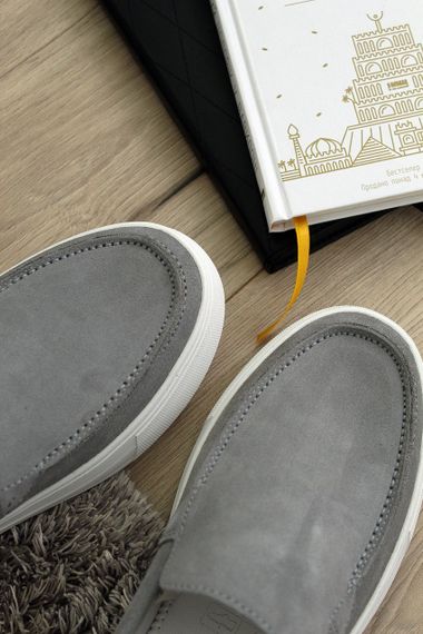 Стильні чоловічі сірі лофери Edge 44 розмір | Зображення 2