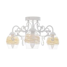 Люстра потолочная классическая E14 40W WH (BCL-661C/3)