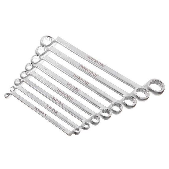 Набір ключів накидних 8 од., 6-22 мм, Cr-V INTERTOOL HT-1102 | Зображення 2
