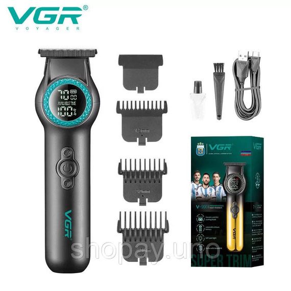 Професійна бритва-машинка для стрижки волосся VGR V-990, Професійний тример з насадками PU-33 | Зображення 6