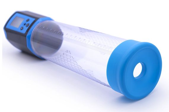 Автоматична вакуумна помпа із зарядкою від USB та LCD дисплеєм CANWIN Passion Pump Men Blue - P648AU Sex Aura | Зображення 4