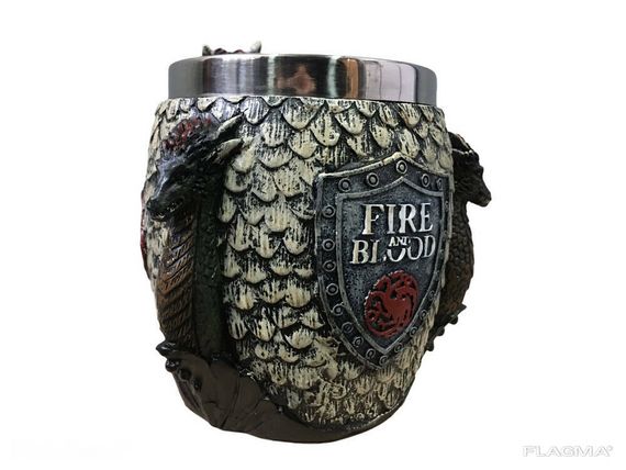 Кружка Чашка Бокал Игра Престолов Fire and Blood Targaryen 3D Дом Таргариен Таргариены | Зображення 4