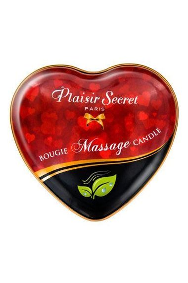 Масажна свічка серце Plaisirs Secrets Natural (35 мл) | Зображення 1
