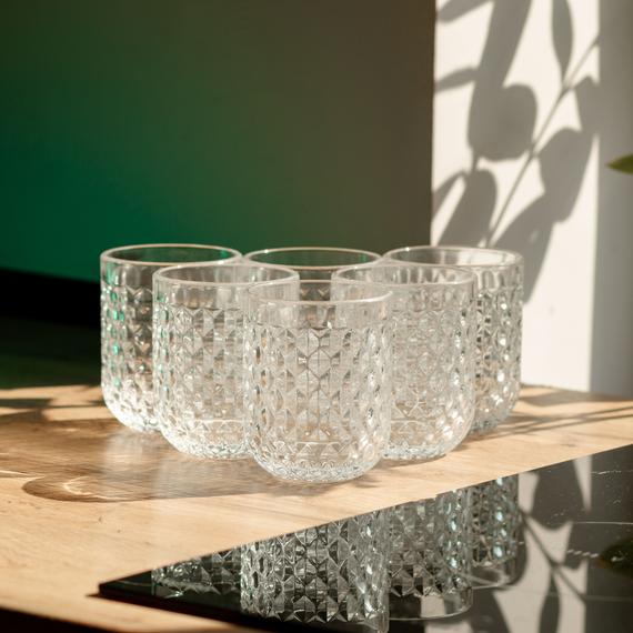 Набір склянок 6 шт по 250 мл Прозорий HP-19-105 | Зображення 4