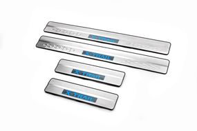 Накладка на пороги Libao LED (4 шт, нерж) для Nissan X-trail T32 / Rogue 2014-2021 рр.