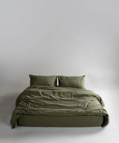 Постільна білизна Limasso Stonewashed Ranforce 160 х 220 см сімейний Capulet Olive