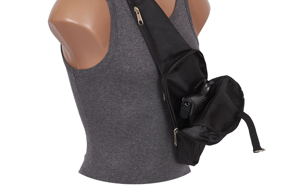 Сумка кобура для прихованого носіння пістолета, нагрудна, зі швидким доступом до зброї (водостійка, чорна) MAS