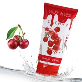 Лубрикант Hot Kiss Вишня на водній основі 200 мл червоний 23319