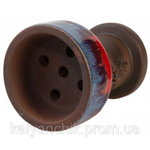 Чаша для кальяну Gusto Bowls Rook Glaze Red/Blue | Зображення 1
