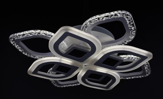 Люстра світлодіодна стельова LED світильник для квартири на стелю лед з пультом 26066 Білий 10х44х44 см. | Зображення 4