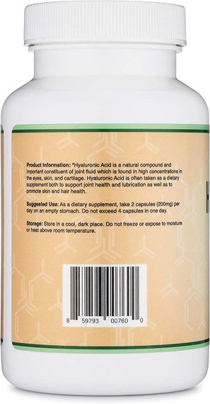 Гиалуроновая кислота Double Wood Hyaluronic Acid 200 mg 180 capsules | Зображення 2