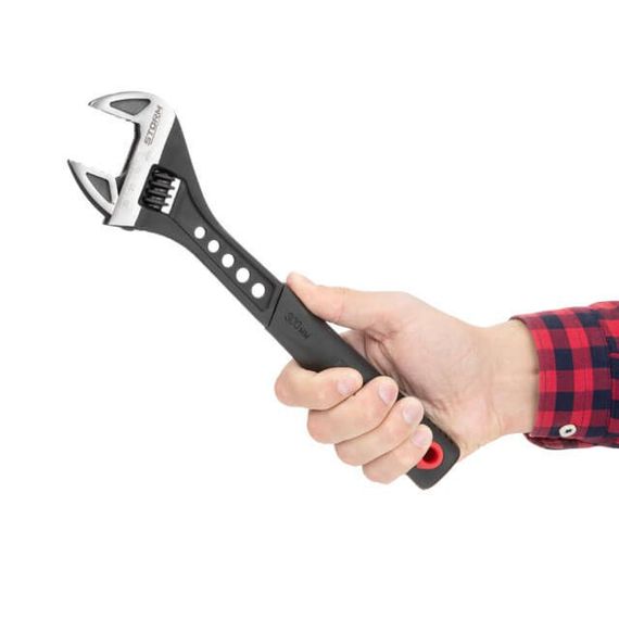 Ключ розвідний 300 мм кований, ручка TPR, HRC 40~50, Cr-V STORM INTERTOOL XT-00851 | Зображення 4