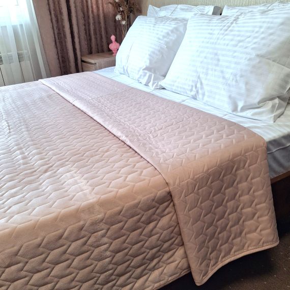 Покривало SoundSleep Tenderness велюрове стьобане 220х240 см пудра (94396249) | Зображення 1