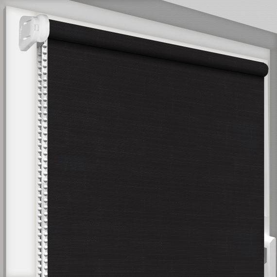 Рулонная штора Rolets Лён 1-2136-1250 125x170 см открытого типа Черная