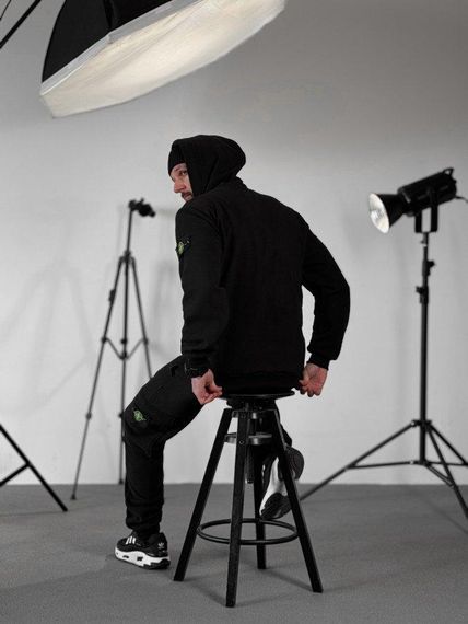 Флисовый спортивный костюм Stone island black ВТ0551 | Зображення 3