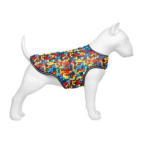 Курточка-накидка для собак WAUDOG Clothes, маляток "Блоки", M, А 37 см, B 52-62 см, C 36-47 см