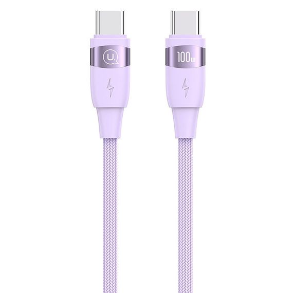 Дата кабель Usams US-SJ633 U85 Type-C to Type-C 100W (2m) Purple