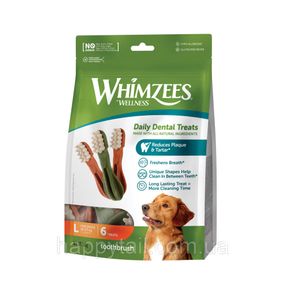 Ласощі Whimzees Toothbrush д/собак у формі зубної щітки L 6 шт