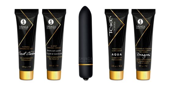 Набір збудливої косметики + віброкуля Shunga NAUGHTY GEISHA COLLECTION 31ML | Зображення 1