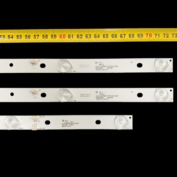 LED підсвітка TV 39" 684/730mm 6V JS-D-JP3920-061EC(51230) JS-D-JP3920-071EC(51230) E39F2000 MCPCB 3шт. | Зображення 1