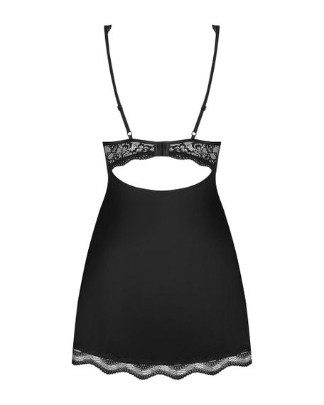 Сорочка Obsessive Luvae babydoll Чорний S/M | Зображення 3