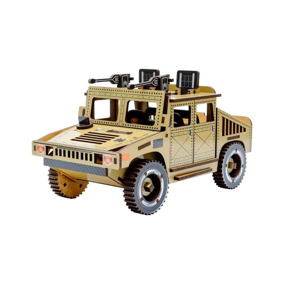 Дерев'яний 3D конструктор "Humvee" Puz-00927, 100 деталей | Зображення 5