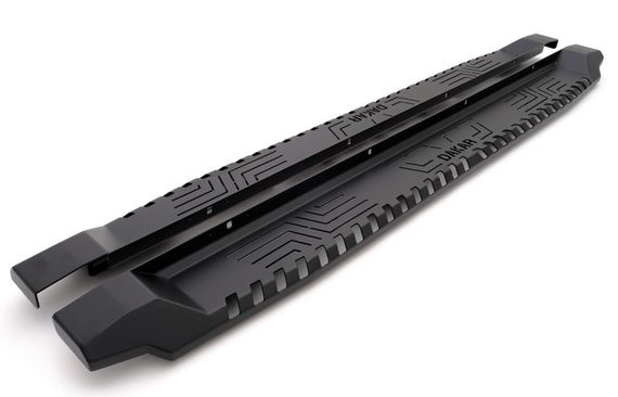 Боковые пороги Dakar V1 без LED (2019-2025, 2 шт, металл) для Mitsubishi L200