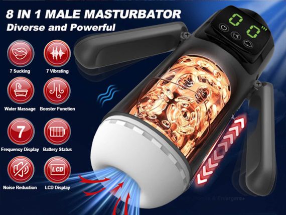 Мастурбатор - 7 vibration and suction functions + Booster Sex Aura | Зображення 3