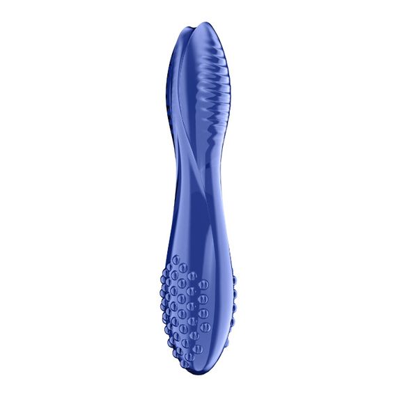 Двухсторонний стеклянный дилдо Satisfyer Dazzling Crystal 2 Transparent, Синий | Зображення 1